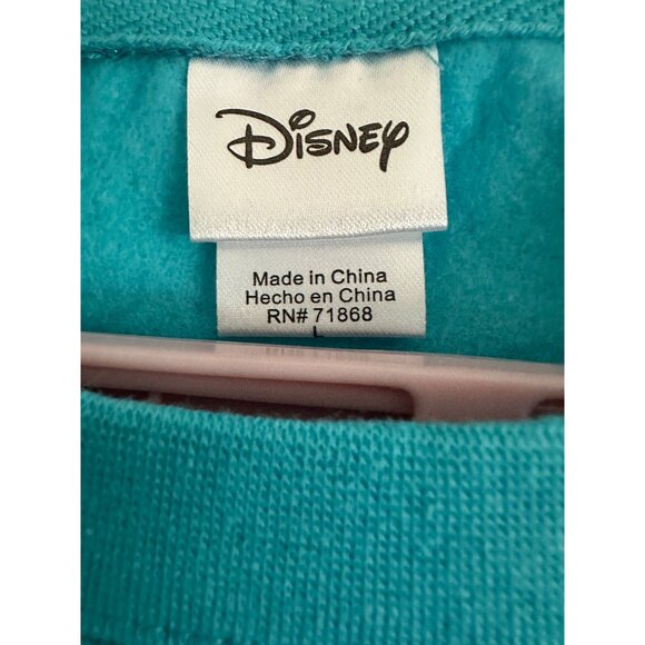 Disney Frozen Elsa Anna Olaf Girls Teal Sweatshirt Size Large New Without Tags - Picture 4 of 9